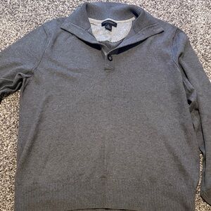 Banana Republic Gray Quarter Button Sweater - Cashmere - Like New!